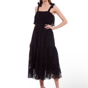 ANTONIO MELANI Black Lace Maxi Dress